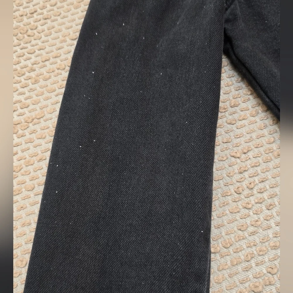 Free People Women’s Jean Jacket Rumors Denim in Washed Black Button Up Size XS - Picture 13 of 15